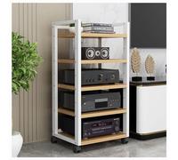 Étagères Support audio amovible Rack CD Rack d'angle Armoire composante Rack stéréo Tour audio avec étagère en bois réglable en hauteur pour maison/bureau/audio vidéo (couleur : A-5-50 x 40 x 100 cm)