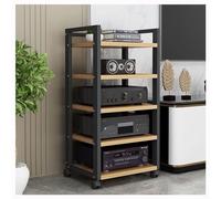 Étagères Support audio amovible Rack CD Rack d'angle Armoire composante Rack stéréo Tour audio avec étagère en bois réglable en hauteur pour maison/bureau/audio vidéo (couleur : C-5-50 x 40 x 100 cm)