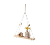 Étagères suspendues - Étagère en rotin | Décoration murale bohème | Étagère en bois avec ficelle | Organisateur de rangement pour la maison avec cordes en tapisserie pour salon, chambre à coucher