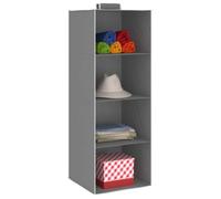 Étagères suspendues - GOTOTOP - 2 pcs - Tissu - Gris et blanc - 4 niveaux