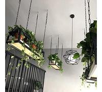 Étagères suspendues pour verres à vin, étagère flottante industrielle noire, étagère à vin, étagère décorative, étagère flottante au plafond avec balustrade (100 x 25 x 15 cm)