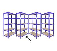 Étagères T-Rax bleu x5 + angle - 6925 kg + maillet offert