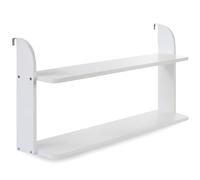 Etagre Double Suspendue Blanche En Bois 83cm Fixer Un Lit Blanc