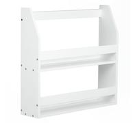 Etagre Murale Suspendue En Bois Blanc 64x60x16cm