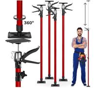 ETAI - TECTAKE - Lot de 4 supports de plafond Capacité de charge maximale 30 kg par étai - Rouge