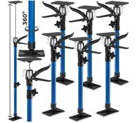 Étai - TECTAKE - Lot de 6 étais téléscopiques de soutien à gâchette réglables de 51 cm à 115 cm - Bleu