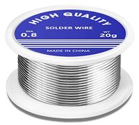 Étain à souder (fil à souder), 0,8 mm - Sans plomb Sn99,3 Cu0,7 - Étain à souder avec flux avec noyau de colophane pour la réparation et le bricolage des composants électroniques à souder (20 g)