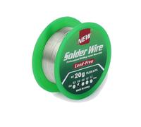 Etain a Souder, Fil de Soudure Sans Plomb 0.6mm 20g pour electronique | Mince à Noyau Avec Flux de Colophane, Sn99.3%-Cu0.7%, Bobine d'étain à Souder