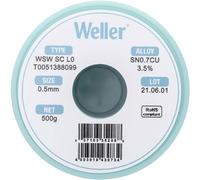Étain à souder sans plomb Sn0,7Cu 0.5 mm Weller WSW SC L0 bobine 500 g