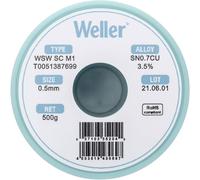 Étain à souder sans plomb Sn0,7Cu 0.5 mm Weller WSW SC M1 bobine 500 g