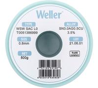 Étain à souder sans plomb Sn3,0Ag0,5Cu 0.8 mm Weller WSW SAC L0 bobine 500 g