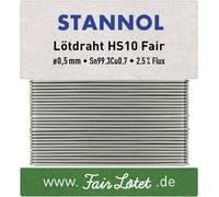 Étain à souder sans plomb Stannol HS10Fair Sn99,3Cu0,7 ROM1 10 g 0.5 mm