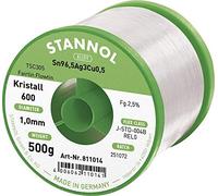 Étain à souder sans plomb Stannol Kristall 600 Fairtin 811014 Sn3.0Ag0.5Cu sans plomb 500 g 1.0 mm 1 pc(s)