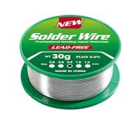 Étain de soudure 0,8 mm 30g, Étain à Souder Avec Flux, fil a souder sans plomb, Soudure Étain Avec Noyau de Colophane, Sn99.3% Cu0.7% pour Petite Soudure Fine Composant Electronique