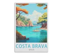 Étain Métal Mur Signe Vintage Plaque Rétro Attention Décorative Métallique Panneau pour Café Bar Chambre Hôtels Clubs Parc mur d'art,Costa Brava Espagne15x30cm(6x12 pouces)AA-259