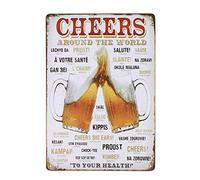 Étain Métal Mural Signe Plaque Affiche Peinture Art Décoratif Vintage « Pratiqué ici une thérapie de groupe » pour Cafe Bar Pub Bière Décoration, 20cm x 30cm