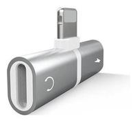 eTakin Adaptateur Pour Apple iPhone X / 7/8 Plus Répartiteur Audio Double Chargeur-Argent Argent G