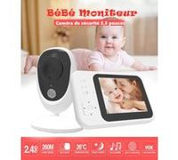 eTakin BabyPhone Vidéo 3.5LCD Audio Bidirectionnel-Vision Nocturne-Surveillance de la Température G