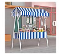 Étal de marché Chariot De Vente De Nourriture À Roulettes Pour Entreprises, Étals De Marché Fermier Pour Vendeur Extérieur, Présentoir De Vendeur Vente De Hot-dogs, Glaces Et Aliments(Blue,59x23.6in)
