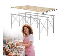 Étal de marché Foldable Vendor Booth Display Items, Farmers Market Display Rack for Vegetable/Snack/Craft Show/Fruit/Art, Telescopic Retail Shelf, Easy Set Up(200x95cm(78 5/7x37 2/5in))