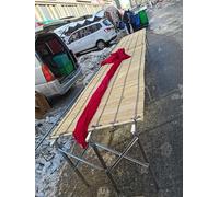Étal de marché Outdoor Farmers Market Booth, 150 200 250 300 Cm Long Food Service Sample Display Stand/Vendor's Stall, Temporary Trade Show Table, Concession Stand Display(150x95cm(59x37 2/5in))