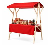 Étal Marché Noël Éphémère, Baraque Vente Noël Portable avec Auvent