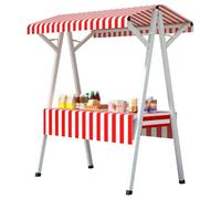 étalage de marché Chariot de Vente de Nourriture en extérieur Vendeur Pliable, Salon d'artisanat Présentoir, Chariots de Fleurs pour Entreprises(51.2x23.6x78.7in)