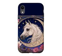 Étalon Arabe élégant Art Nouveau Cheval Blanc Coque pour iPhone XR