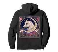 Étalon Arabe élégant Art Nouveau Cheval Blanc Sweat à Capuche
