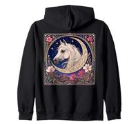 Étalon Arabe élégant Art Nouveau Cheval Blanc Sweat à Capuche