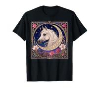 Étalon Arabe élégant Art Nouveau Cheval Blanc T-Shirt