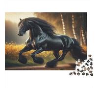 Étalon Noir galopant Puzzle 1000 Pièces pour Adultes, Un Jeu De Dexérité Très Difficile Puzzle D'intelligence Un Jeu Cadeau Original 38x26cm/1000pcs