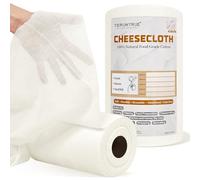 Étamine Alimentaire 51m Grade 50 - Tissu Coton Naturel Non Blanchi pour Fromage/Thé/Conserves - Rouleau Filtrant Réutilisable