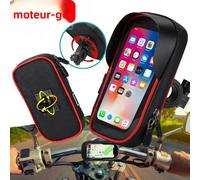 Étanche 360 ° Support de téléphone à cadre avant de vélo et moto rotatif, support de Navigation universel facile pour Smartphone pour tous les téléphones Rouge