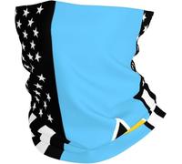 étanche à la poussière Bande de Cheveux Moitié République Docan Moitié Drapeau salvadorien Tube Bandeaux Cache-Col 26X30cm pour Jogging,Sports,Ski