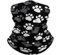 étanche à la poussière Décoration faciale,Et Empreinte de Patte Blanche,Bande de Cheveux Ultra-Douce Echarpe Gaiter pour Adulte Course à Pied Yoga 26X30cm
