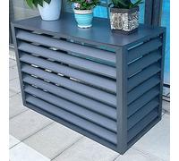 Étanche À La Poussière Et À L'eau,Cadre de climatiseur en alliage d'aluminium,Unité extérieure de climatiseur de type couvercle,Convient pour l'unité extérieure du climatiseur (Color : Gray flat roof