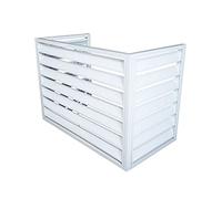 Étanche À La Poussière Et À L'eau,Cadre de climatiseur en alliage d'aluminium,Unité extérieure de climatiseur de type couvercle,Convient pour l'unité extérieure du climatiseur (Color : White, Size :