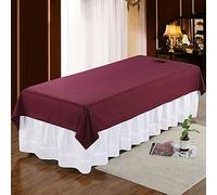 Étanche Drap Housse pour Table De Massage Couleur Pure Housse De Table De Massage avec Visage Trou Drap De Lit Housse Spa Massage pour Beauty Salon Spa-J 230x130cm