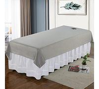 Étanche Drap Housse pour Table De Massage Couleur Pure Housse De Table De Massage avec Visage Trou Drap De Lit Housse Spa Massage pour Beauty Salon Spa-M 230x130cm