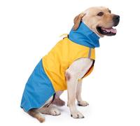 Étanche Et Coupe-Vent Manteau Imperméable pour Chien avec des Bandes Réfléchissantes, Manteaux Imperméables Légers & Confortables, pour Chiens De Petite, Moyenne Et Grande Taille,Black+Blue,XS