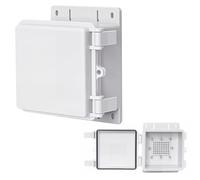 Étanche IP67 Cache Compteur Electrique, Boitier Electrique Etanche ABS | Coffret Electrique Etanche, Verrou à Clic, Plaque de Base à Grille, Montage Mural ou sur Poteau(11x11x7.5cm/4x4x3in)