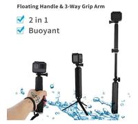 Etanche Perche Selfie Bâton Poignée 3 Voies Grip Arm Monopode Pole trépied pour GoPro Hero 7 Black Hero 8/6/5/4/3+ DJI Osmo Pocket