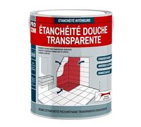 Étanchéité douche, salle de bain - Résine d'étanchéité transparente polyuréthane PROCOM 2.5 litres