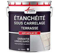 Étanchéité sous Carrelage, Terrasse, Balcon en Pente 10 L Gris | Étanchéité Souple sous Carrelage, Terrasses, Balcons en Pente, Adhère Béton, Bois, Résiste aux Uv - Arcane Industries