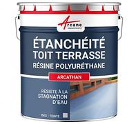 Étanchéité toit terrasse & toit plat | Résine et peinture étanche polyuréthane colorée, membrane liquide | ARCATHAN - 15 kg Gris - ARCANE INDUSTRIES