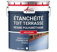 Étanchéité toit terrasse & toit plat | Résine et peinture étanche polyuréthane colorée, membrane liquide | ARCATHAN - 15 kg Blanc - ARCANE INDUSTRIES