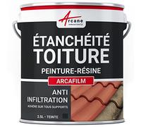 Étanchéité Toiture : Peinture résine d'étanchéité ARCAFILM pour Toit et Tuile - 2.5 L Ardoise - ARCANE INDUSTRIES