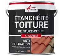 Arcane Industries - Revêtement d'étanchéité pour toiture Arcafilm - Résine colorée orange tuile 2,5 L
