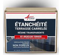 étanchéité transparente terrasse carrelée résine produit translucide carrelage balcon Transparent - Finition Brillante 10m², circulation privée, support non poreux